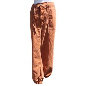 Mica Los Angeles Terracotta Orange Utility Jogger Pants Plus Size 3X Drawstring